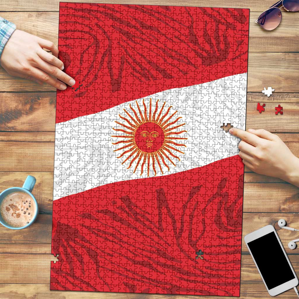 Peru Inti Puzzle 1822 Flag Stylized