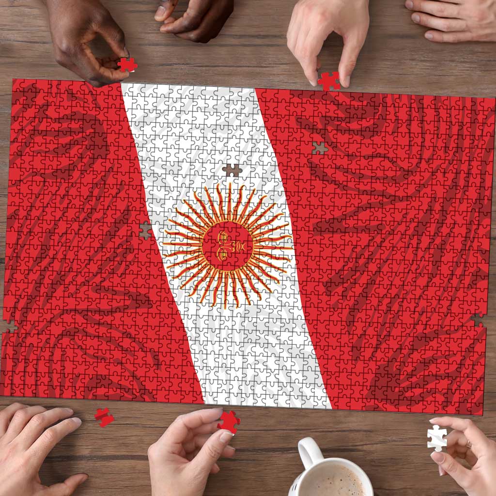Peru Inti Puzzle 1822 Flag Stylized