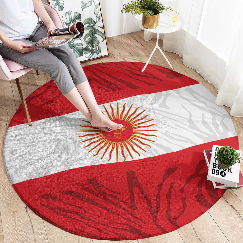 Peru Inti Round Carpet 1822 Flag Stylized