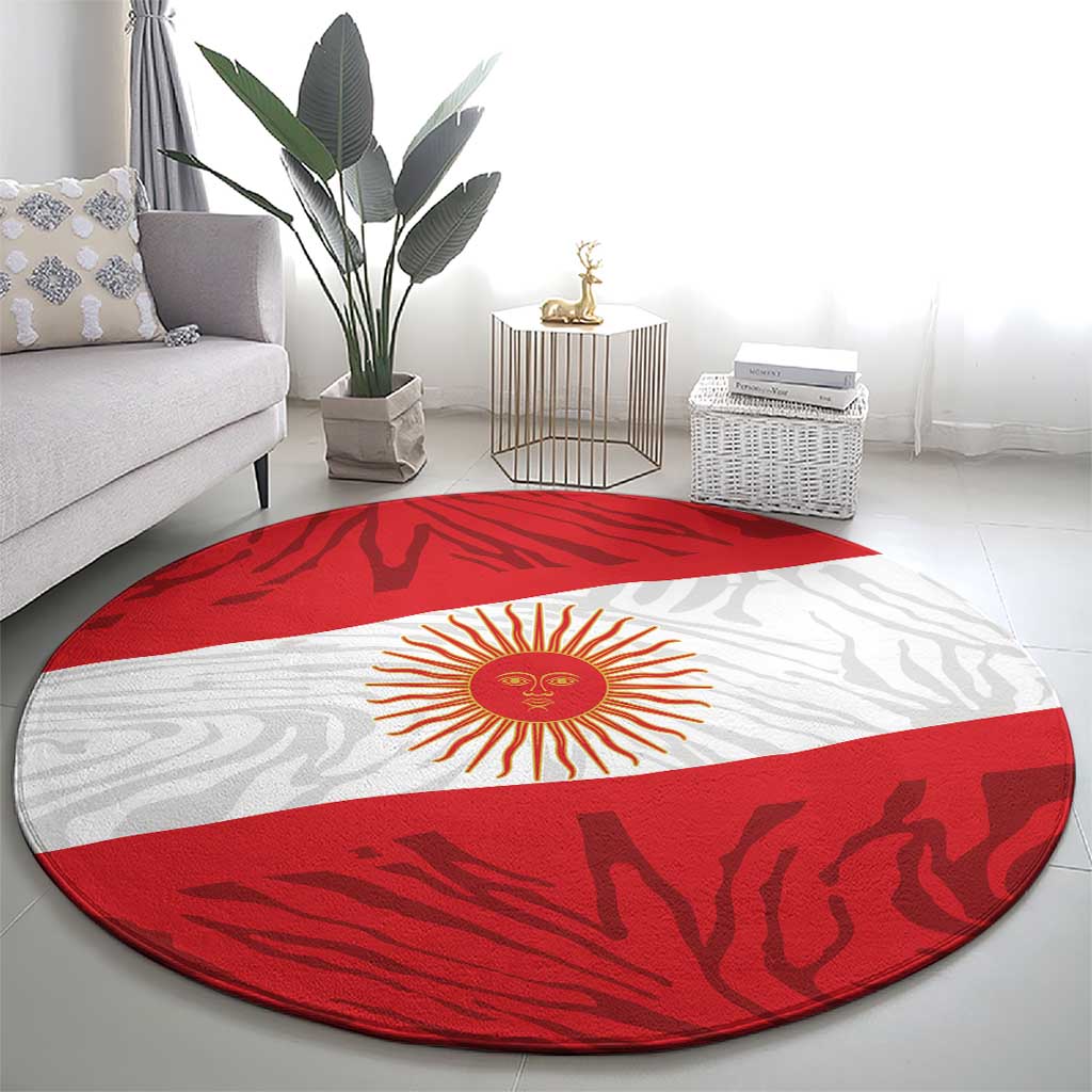Peru Inti Round Carpet 1822 Flag Stylized