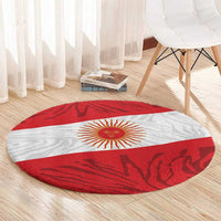 Peru Inti Round Carpet 1822 Flag Stylized