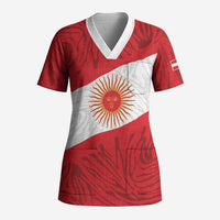 Personalized Peru Inti Scrub Top 1822 Flag Stylized