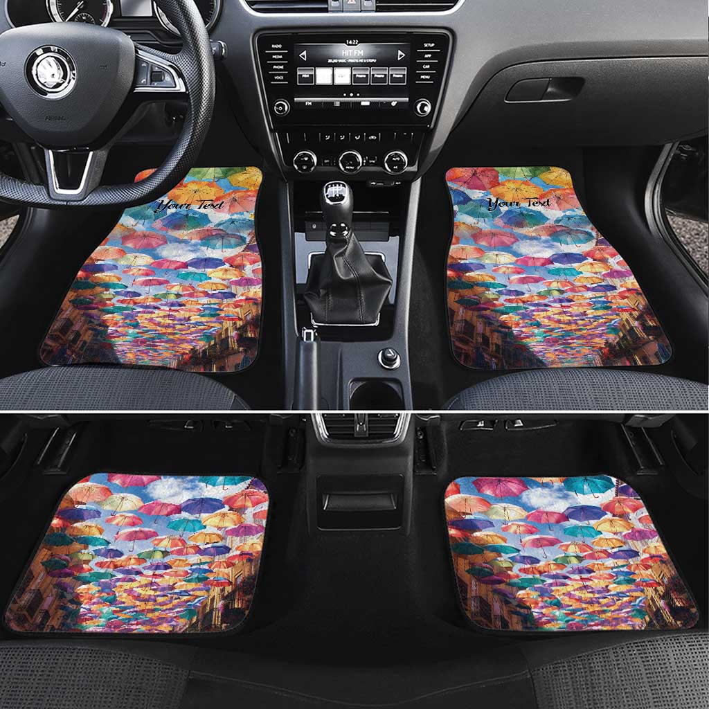 AgitAgueda Portugal Car Mats Colorful Umbrella Sky - Wonder Print Shop