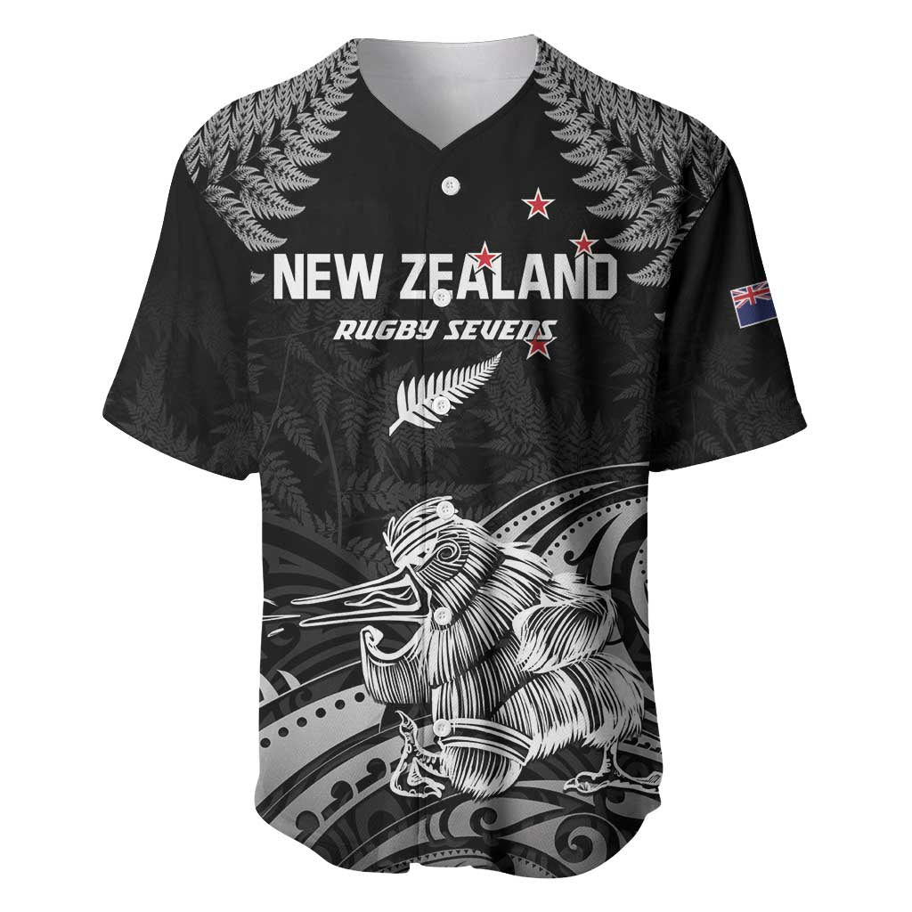 Custom New Zealand 2024 Rugby Baseball Jersey Silver Fern Aotearoa Kiwi - Wonder Print Shop