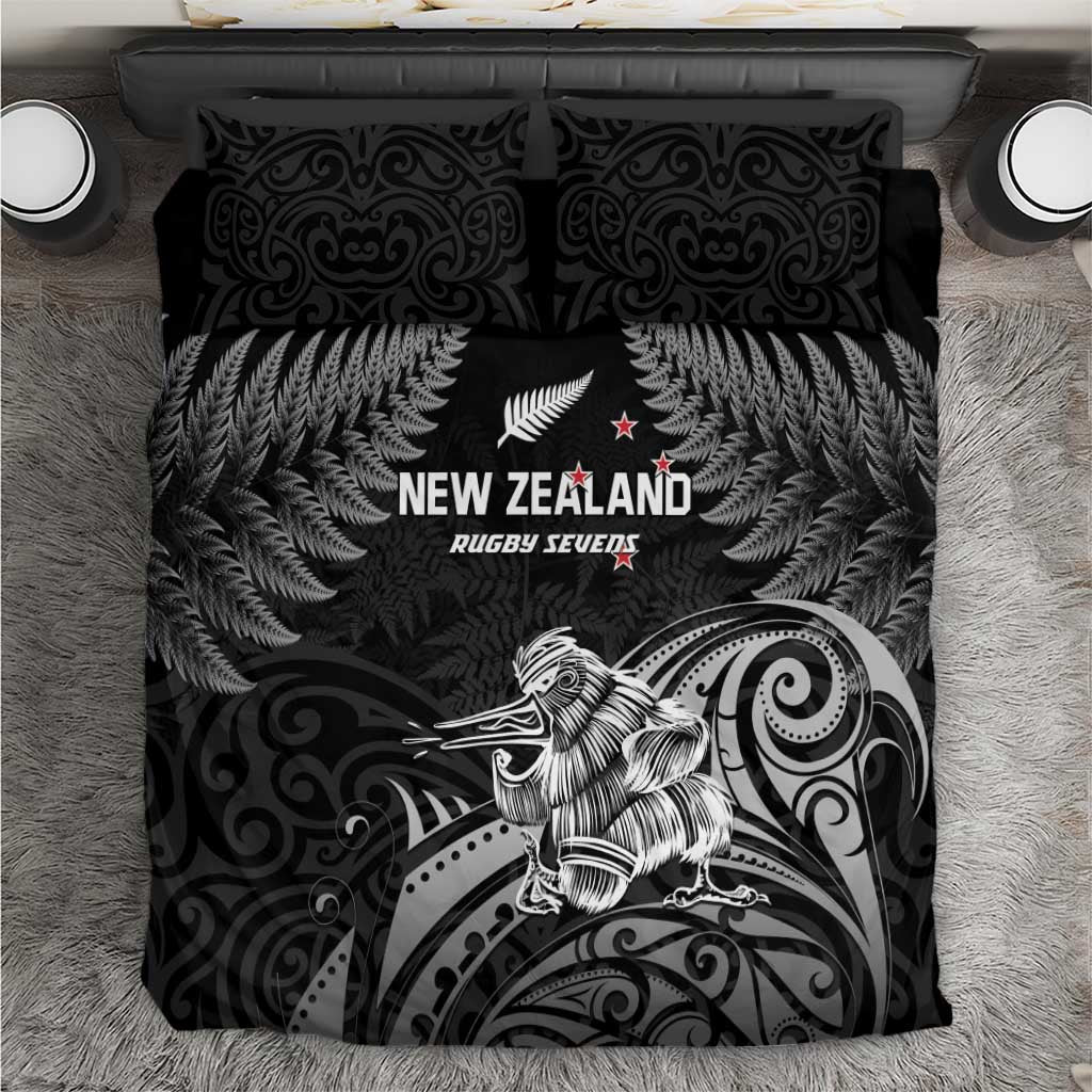 New Zealand 2024 Rugby Bedding Set Silver Fern Aotearoa Kiwi - Wonder Print Shop