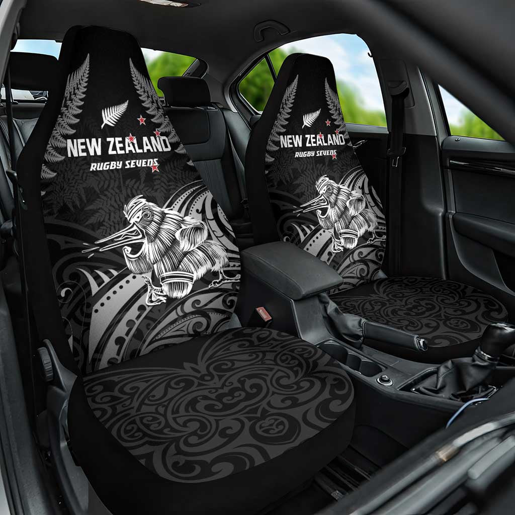 New Zealand 2024 Rugby Car Seat Cover Silver Fern Aotearoa Kiwi - Wonder Print Shop