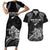 Custom New Zealand 2024 Rugby Couples Matching Short Sleeve Bodycon Dress and Hawaiian Shirt Silver Fern Aotearoa Kiwi - Wonder Print Shop