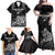 Custom New Zealand 2024 Rugby Family Matching Off Shoulder Maxi Dress and Hawaiian Shirt Silver Fern Aotearoa Kiwi - Wonder Print Shop