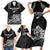 Custom New Zealand 2024 Rugby Family Matching Short Sleeve Bodycon Dress and Hawaiian Shirt Silver Fern Aotearoa Kiwi - Wonder Print Shop