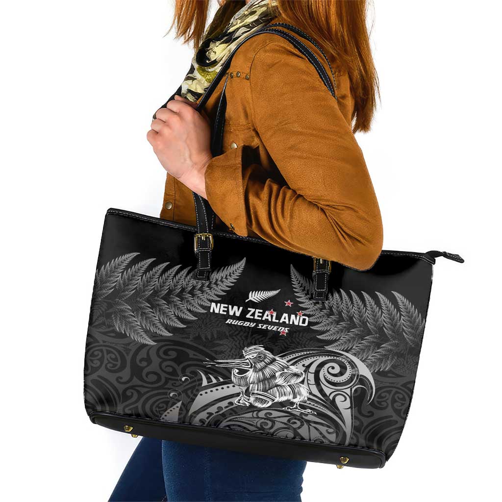 New Zealand 2024 Rugby Leather Tote Bag Silver Fern Aotearoa Kiwi - Wonder Print Shop