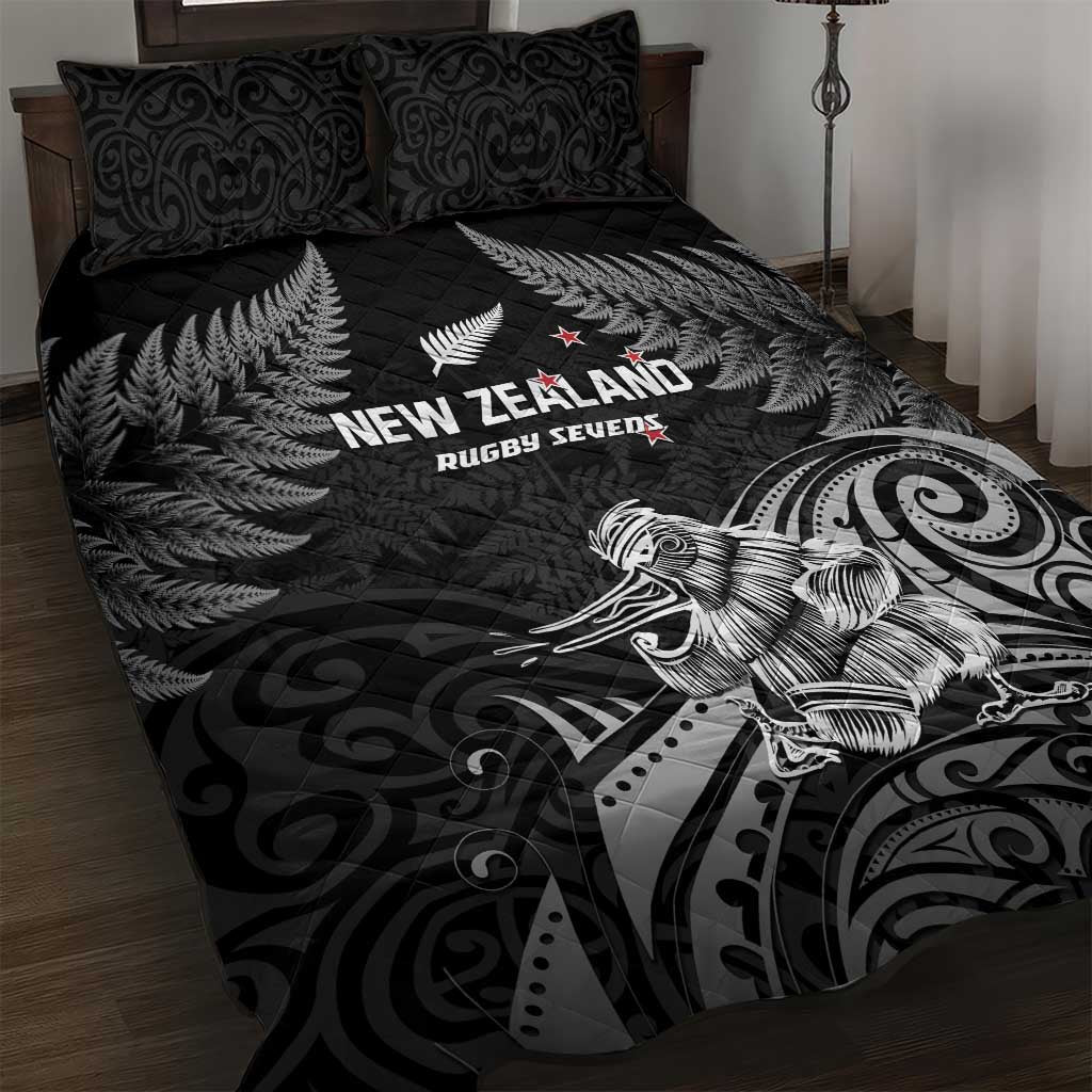 New Zealand 2024 Rugby Quilt Bed Set Silver Fern Aotearoa Kiwi - Wonder Print Shop