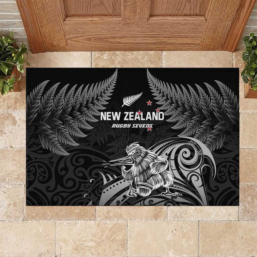 New Zealand 2024 Rugby Rubber Doormat Silver Fern Aotearoa Kiwi - Wonder Print Shop