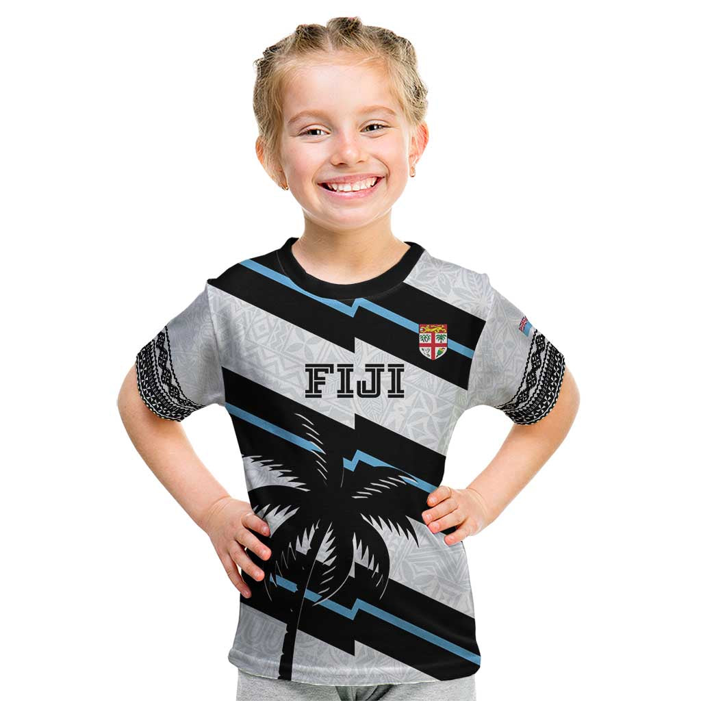 Custom Fiji 2024 Rugby Kid T Shirt Fijian Tapa Pattern - Wonder Print Shop