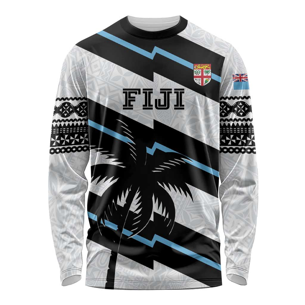 Custom Fiji 2024 Rugby Long Sleeve Shirt Fijian Tapa Pattern - Wonder Print Shop