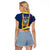 Custom Ecuador Independence Day Raglan Cropped T Shirt Monumento a la Independencia Quito 10th August - Wonder Print Shop