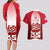 England Couples Matching Long Sleeve Bodycon Dress and Hawaiian Shirt Three Lions and Tudor Rose - Wonder Print Shop