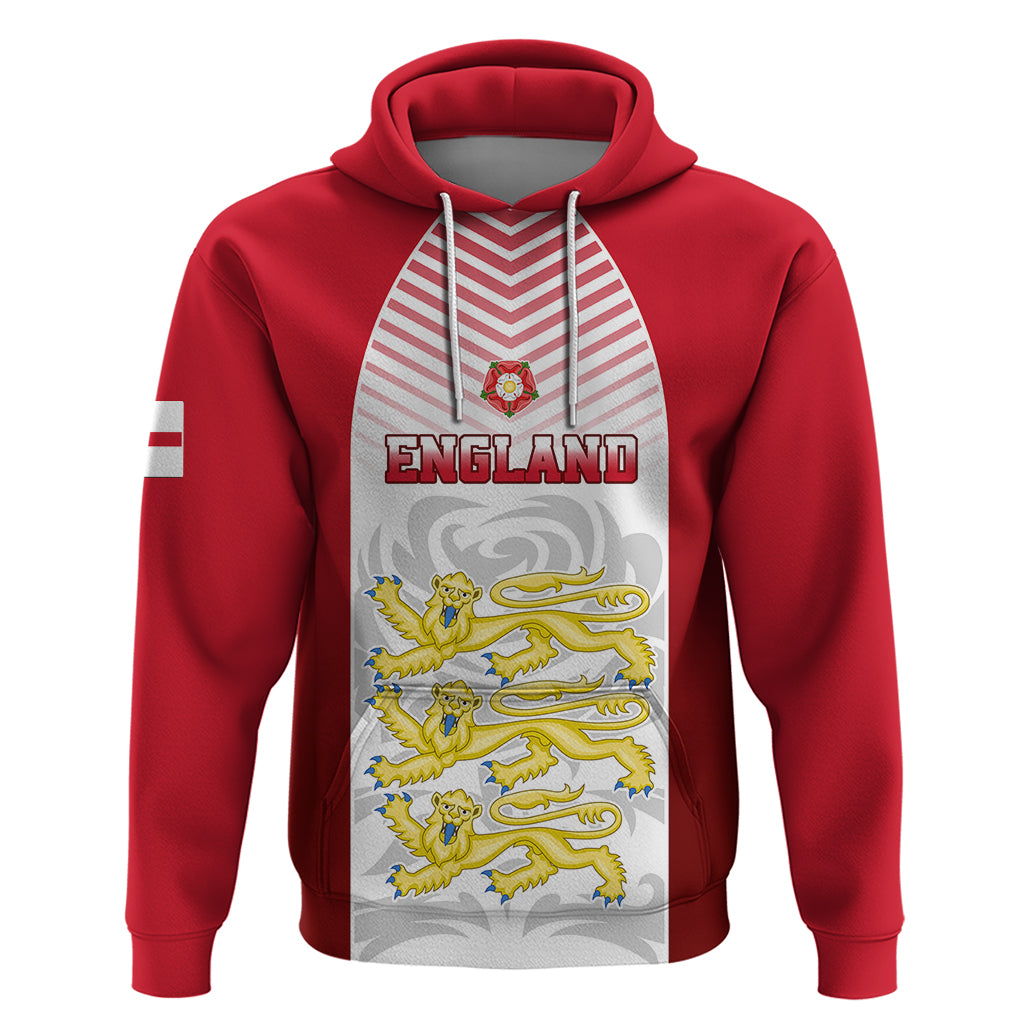 England Hoodie Three Lions and Tudor Rose - Wonder Print Shop