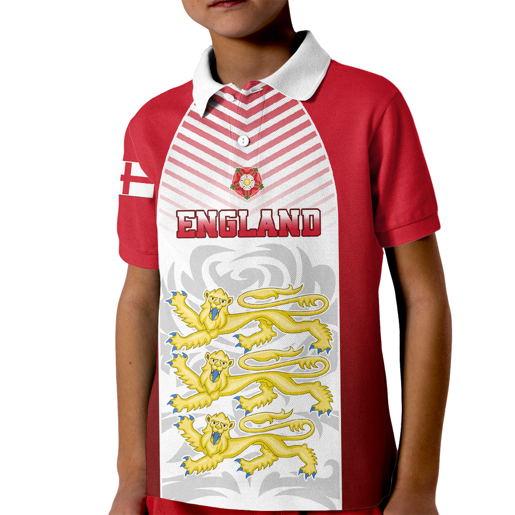 England Kid Polo Shirt Three Lions and Tudor Rose - Wonder Print Shop