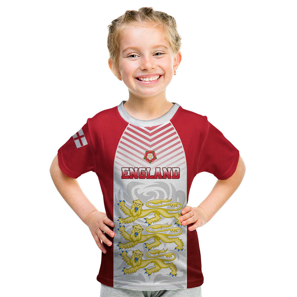 England Kid T Shirt Three Lions and Tudor Rose - Wonder Print Shop