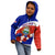 Costa Rica Kid Hoodie Costa Rica Coat Of Arms With Flowers - Wonder Print Shop