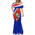 Costa Rica Mermaid Dress Costa Rica Coat Of Arms With Flowers - Wonder Print Shop