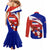 personalised-costa-rica-couples-matching-mermaid-dress-and-long-sleeve-button-shirts-costa-rica-coat-of-arms-with-flowers