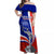 Costa Rica Independence Day Off Shoulder Maxi Dress Juan Santamaria National Hero - Wonder Print Shop