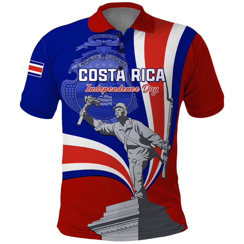 Costa Rica Independence Day Polo Shirt Juan Santamaria National Hero - Wonder Print Shop