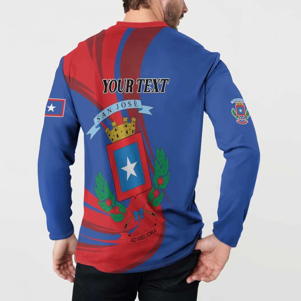 Personalized Costa Rica San José Button Sweatshirt Ad Meliora - Wonder Print Shop