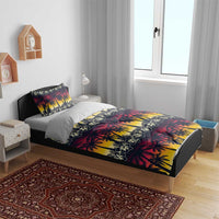Hawaii Hibiscus Palm Tree Sunset Bedding Set Tropical Style - Wonder Print Shop