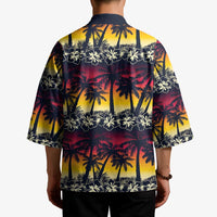 Hawaii Hibiscus Palm Tree Sunset Kimono Tropical Style - Wonder Print Shop