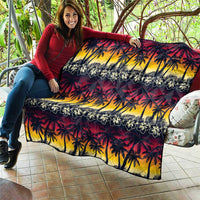 Hawaii Hibiscus Palm Tree Sunset Quilt Tropical Style - Wonder Print Shop