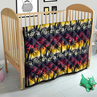 Hawaii Hibiscus Palm Tree Sunset Quilt Tropical Style - Wonder Print Shop