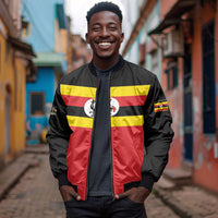 Uganda Flag Stylized Bomber Jacket Jamhuri ya Uganda