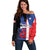 Personalized Boricua Off Shoulder Sweater Puerto Rico El Morro Flag Style - Wonder Print Shop