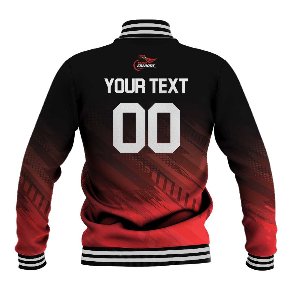 Custom Kandy Cricket Falcons Baseball Jacket Ready to Roar and Soar - Wonder Print Shop