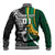 Custom New Zealand and South Africa Rugby Baseball Jacket Silver Fern Protea Pattern World Cup 2023 - Wonder Print Shop