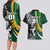 Custom New Zealand and South Africa Rugby Couples Matching Long Sleeve Bodycon Dress and Hawaiian Shirt Silver Fern Protea Pattern World Cup 2023 - Wonder Print Shop