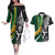 Custom New Zealand and South Africa Rugby Couples Matching Off The Shoulder Long Sleeve Dress and Hawaiian Shirt Silver Fern Protea Pattern World Cup 2023 - Wonder Print Shop