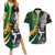 Custom New Zealand and South Africa Rugby Couples Matching Summer Maxi Dress and Hawaiian Shirt Silver Fern Protea Pattern World Cup 2023 - Wonder Print Shop