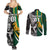 Custom New Zealand and South Africa Rugby Couples Matching Summer Maxi Dress and Long Sleeve Button Shirt Silver Fern Protea Pattern World Cup 2023 - Wonder Print Shop