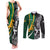 Custom New Zealand and South Africa Rugby Couples Matching Tank Maxi Dress and Long Sleeve Button Shirt Silver Fern Protea Pattern World Cup 2023 - Wonder Print Shop