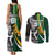 Custom New Zealand and South Africa Rugby Couples Matching Tank Maxi Dress and Long Sleeve Button Shirt Silver Fern Protea Pattern World Cup 2023 - Wonder Print Shop