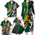 Custom New Zealand and South Africa Rugby Family Matching Long Sleeve Bodycon Dress and Hawaiian Shirt Silver Fern Protea Pattern World Cup 2023 - Wonder Print Shop