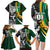 Custom New Zealand and South Africa Rugby Family Matching Long Sleeve Bodycon Dress and Hawaiian Shirt Silver Fern Protea Pattern World Cup 2023 - Wonder Print Shop