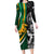 Custom New Zealand and South Africa Rugby Family Matching Long Sleeve Bodycon Dress and Hawaiian Shirt Silver Fern Protea Pattern World Cup 2023 - Wonder Print Shop