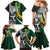 Custom New Zealand and South Africa Rugby Family Matching Mermaid Dress and Hawaiian Shirt Silver Fern Protea Pattern World Cup 2023 - Wonder Print Shop