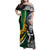 Custom New Zealand and South Africa Rugby Family Matching Off Shoulder Maxi Dress and Hawaiian Shirt Silver Fern Protea Pattern World Cup 2023 - Wonder Print Shop