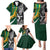 Custom New Zealand and South Africa Rugby Family Matching Puletasi Dress and Hawaiian Shirt Silver Fern Protea Pattern World Cup 2023 - Wonder Print Shop