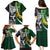 Custom New Zealand and South Africa Rugby Family Matching Puletasi Dress and Hawaiian Shirt Silver Fern Protea Pattern World Cup 2023 - Wonder Print Shop